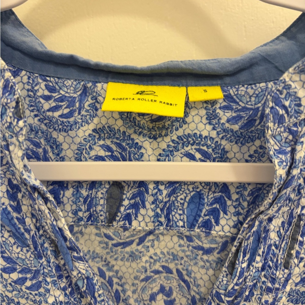 Roberta Roller Rabbit Lightweight Blue Paisley Wo… - image 2